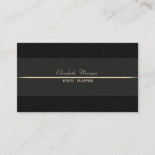Cartão De Visita Luxo Elegante Simples, Preto
