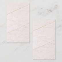 Cartão de Visita Luxo em Branco – Marfim e Dourado