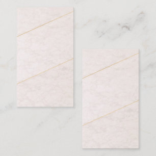 Cartão de Visita Luxo em Branco – Marfim e Dourado