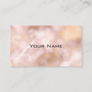 Cartão De Visita Luxo Glamouroso Cobre Dourado Rosa Mármore Chic Pa