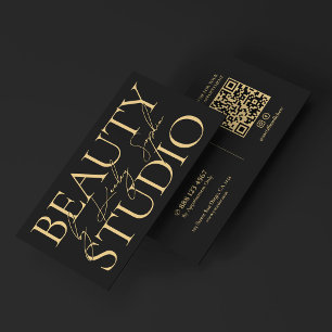 Cartão De Visita Luxo Marca de Boutique Beleza Negra
