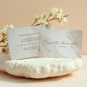 Cartão De Visita Luxo Minimalista com Textura Dourada Elegante
