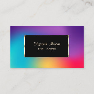 Cartão De Visita Luxo Moderno Elegante Colorido Holográfico