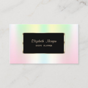 Cartão De Visita Luxo Moderno Elegante Holográfico Iridescente