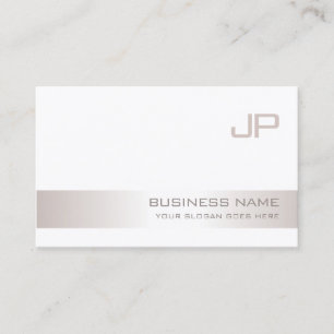 Cartão De Visita Luxo na moda liso moderno Monogrammed elegante