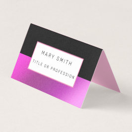 Cartão De Visita Luxo Preto Rosa