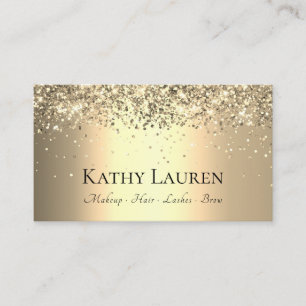 Cartão De Visita Luxuoso Brilho Dourado Claro Personalizável
