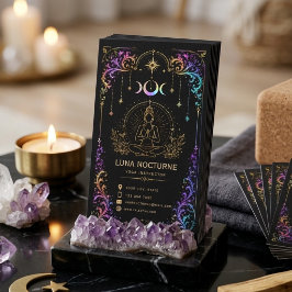 Cartão De Visita Luxuoso Estúdio de Tatuagem Celestial Mystic Moon