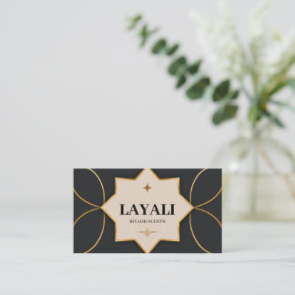 Cartão de Visita Luxuoso Preto Elegante | Moderno 