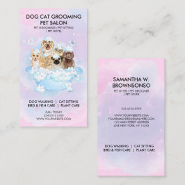 Cartão De Visita Luxuoso Spa de Embelezamento de Cães e Gatos