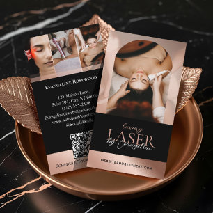 Cartão De Visita Luxuoso Spa de Técnicos em Laser Arco Foto Black R
