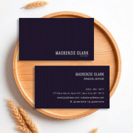 Cartão De Visita Luxurious Deep Purple Pinstripe Business Card
