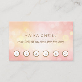 Cartão De Visita Luxury Blush PINK Bokeh massagem ioga