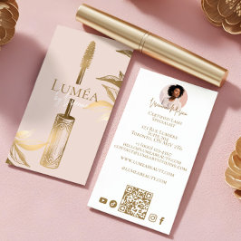 Cartão De Visita Luxury Blush Pink Gold Beauty Makeup Lash Studio
