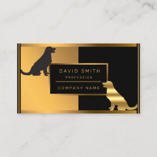 Cartão De Visita Luxury Cachorro Profissional Adiciona Seu Texto