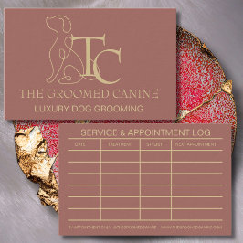 Cartão De Visita Luxury Dog Grooming Business Card Burnt Terracotta