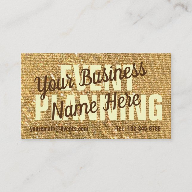 Cartão De Visita Luxury Dourado Frost Glitter Modern Girly (Frente)