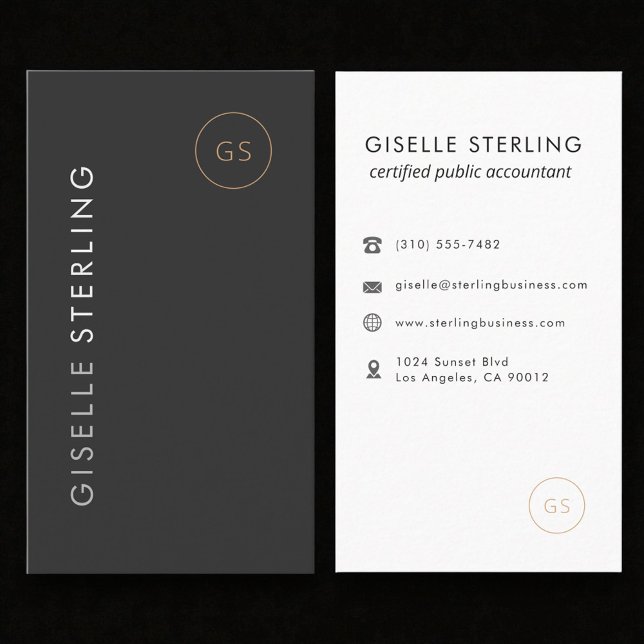 Cartão De Visita Luxury Income Tax Preparer CPA Accountant (Criador carregado)