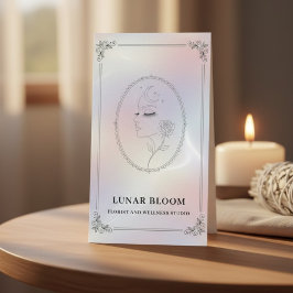 Cartão De Visita Luxury Iridescent with QR Code Holographic