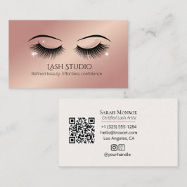 Cartão De Visita Luxury Lash Design with QR code
