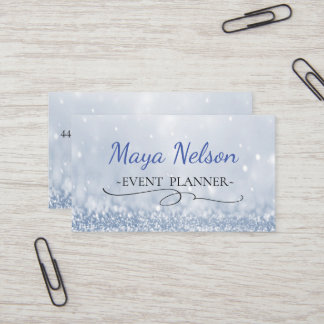 Cartão De Visita Luxury Legal Azul Sparkly