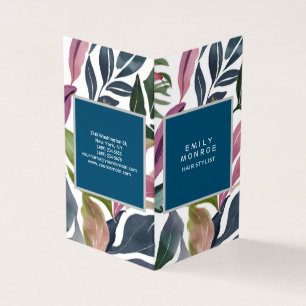 Cartão De Visita Luxury Linen Plain Moderno Minimalista Floral