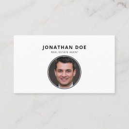 Cartão De Visita Luxury Minimalist Black Real Estate Photo