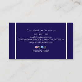 Cartão De Visita Luxury Minimalist Ivory Boutique Business Card