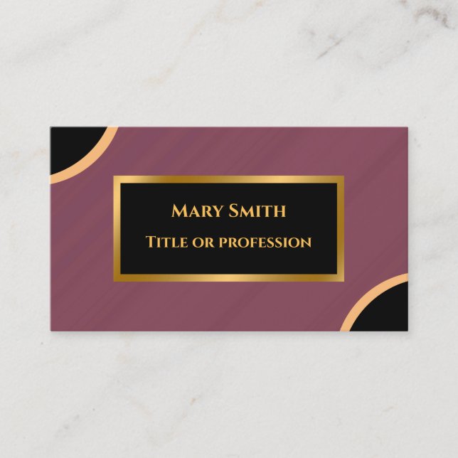 Cartão De Visita Luxury Moderno Dourado Marble (Frente)