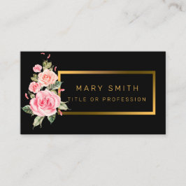 Cartão De Visita Luxury Moderno Floral Adicionar Seu Texto