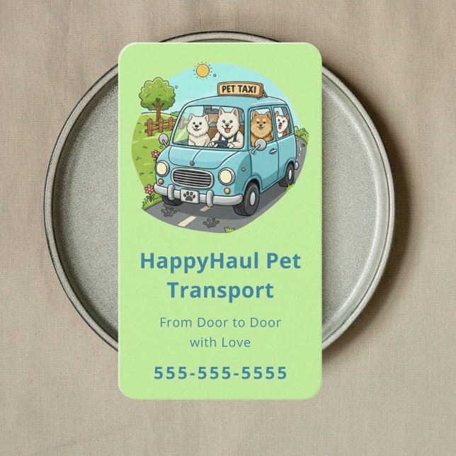 Cartão De Visita Luxury Pet Travel Concierge Pet Taxi Pet Chauffeur (Criador carregado)