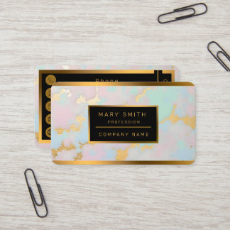 Cartão De Visita Luxury Popular Blush Pink Mint Gold Collection