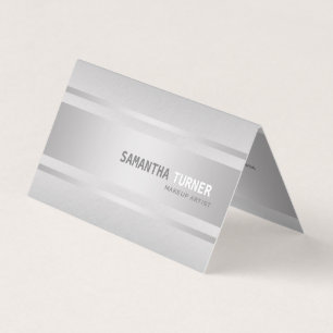 Cartão De Visita Luxury Silver Faux Texturizado Profissional