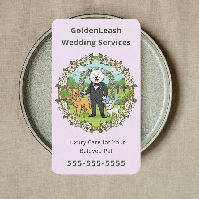 Cartão De Visita luxury wedding pet services Pet Wedding Sitter (Criador carregado)