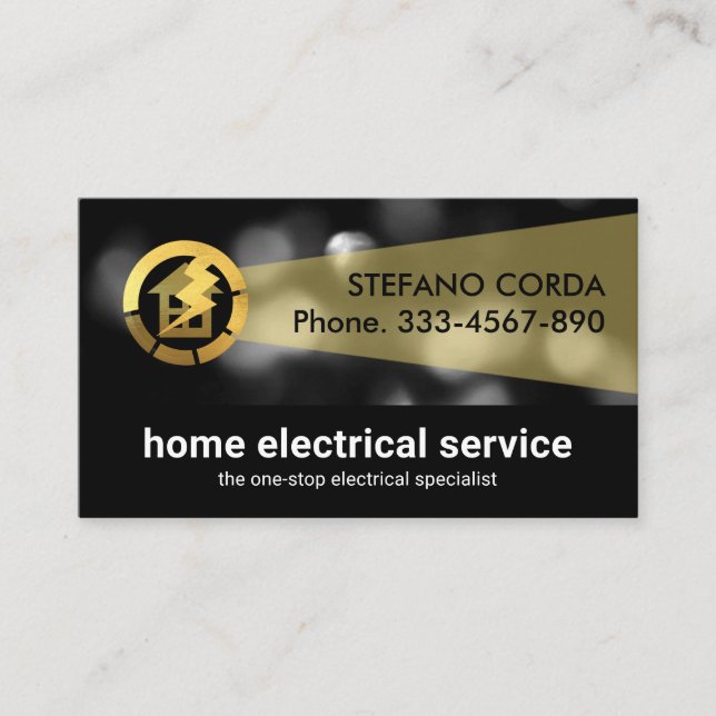 Cartão De Visita Luz Beam Power Outbreak Bokeh (Frente)