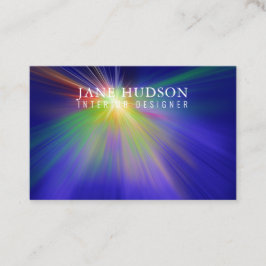 Cartão De Visita Luz Design elegante e limpa moderna em azul