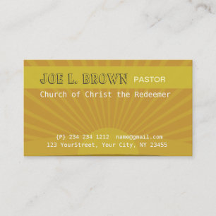 Cartão De Visita Luz do sol meditativo espiritual moderna