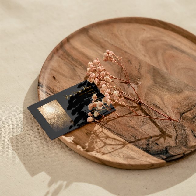 Cartão De Visita Luz Dourada 001 (Very elegant gold light business card)