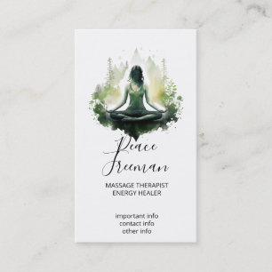 Cartão De Visita Luz enraizada Meditação Feminina Sagrada