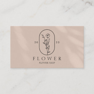 Cartão De Visita Luz Rosa Pastel Flor Feminina Florista Floral
