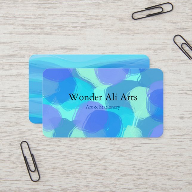 Cartão De Visita Luzes azuis (Frente/Verso In Situ)