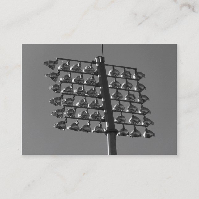 Cartão De Visita Luzes de Inundação (B&W) (Frente)