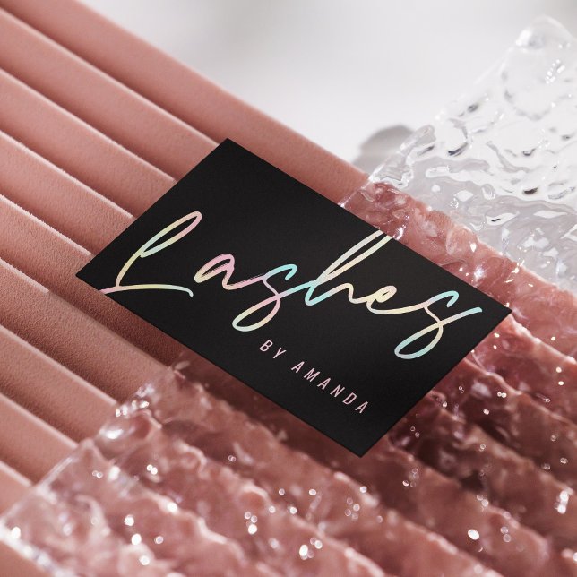 Cartão De Visita Luzes pretas modernas profissionais (Criador carregado)