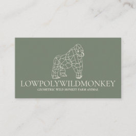 Cartão De Visita Macaco Gorila Verde