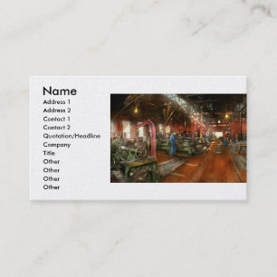 Cartão De Visita Machinista - Bombeando partes 1905