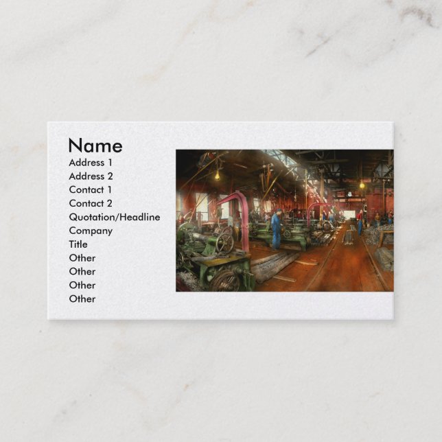 Cartão De Visita Machinista - Bombeando partes 1905 (Frente)