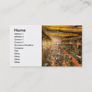 Cartão De Visita Machinista - Guerra - Na fábrica de canhões 1917