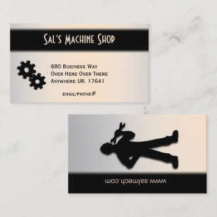 Cartão De Visita Machinista/Mecânico Masculino de Dois Lados