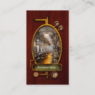 Cartão De Visita Machinista - oficina antiga de Papais noeis