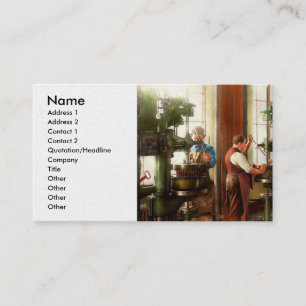 Cartão De Visita Machinista - Quando a precisão importa 1919